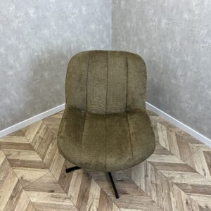 LAATSTE KANS - Draaifauteuil luxe stof bouclé bruin FA024