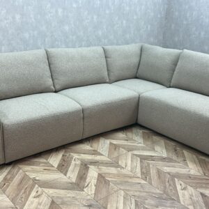LAATSTE KANS - 2,5 zits ottoname hoekbank teddystof beige BA084