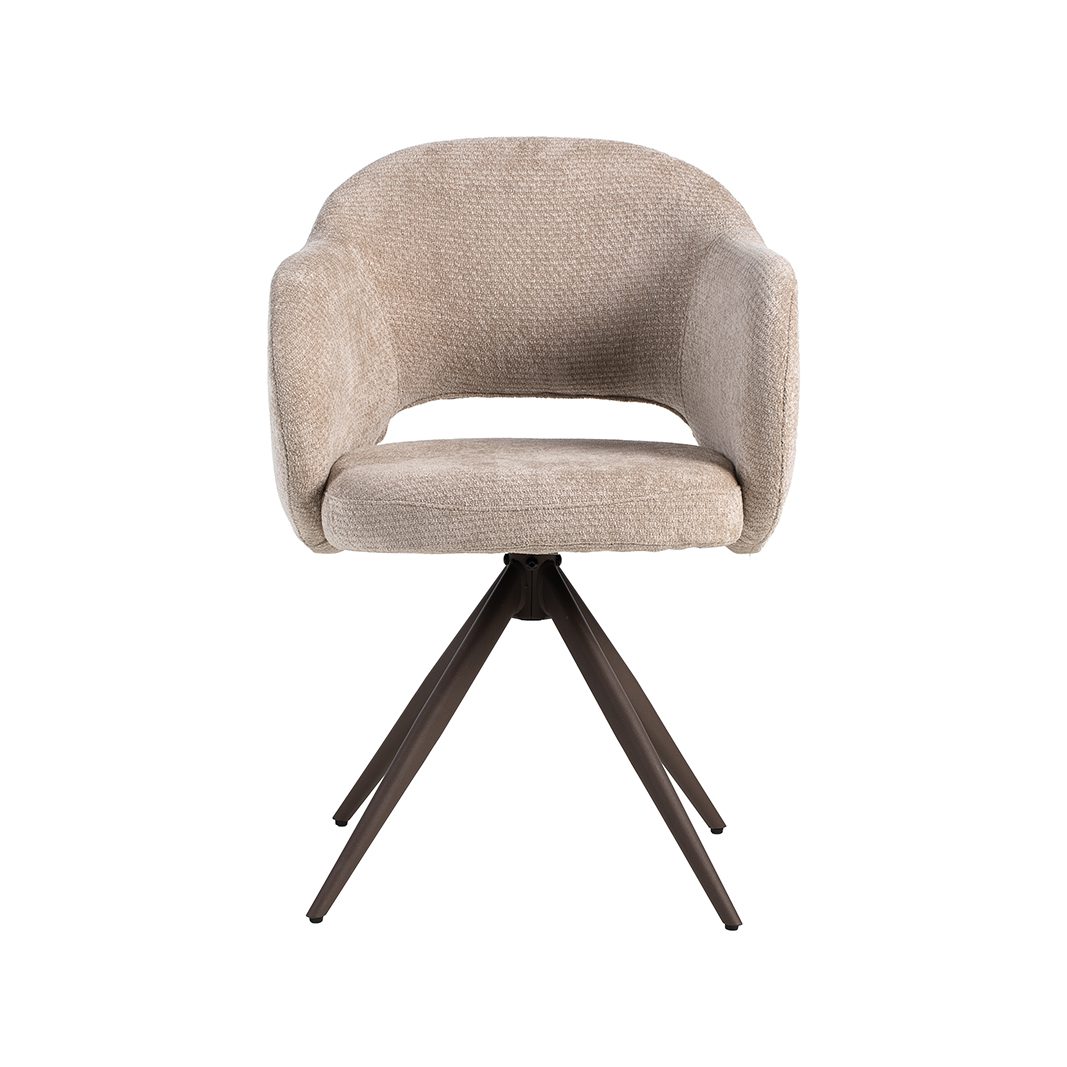 LABEL51- Eetkamerstoel Lela - Clay - Elite - Brons Metalen Frame