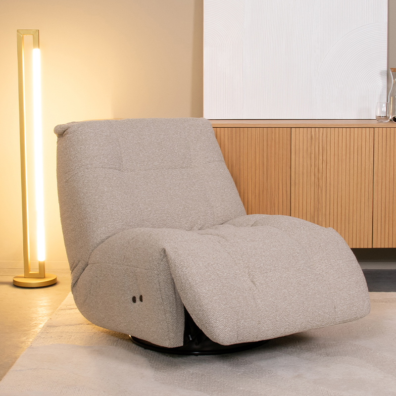 LABEL51- Fauteuil Relax and Recharge - Naturel - Royal Boucle - Met Accu