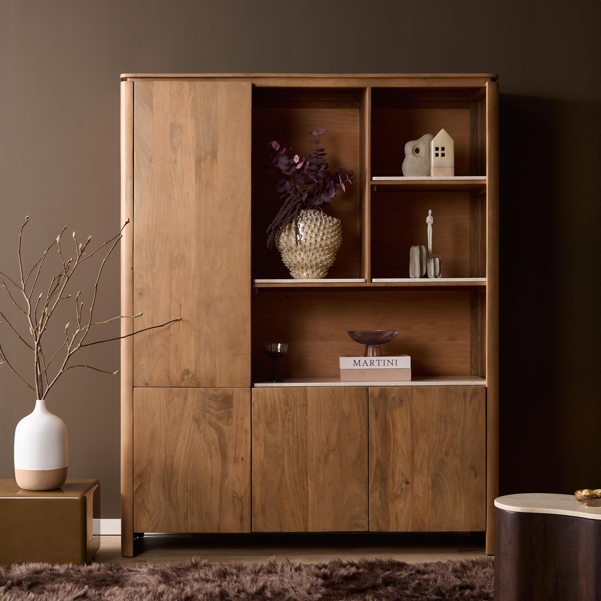 Starfurn - Vakkenkast XL Dallas Naturel Mangohout 160 cm