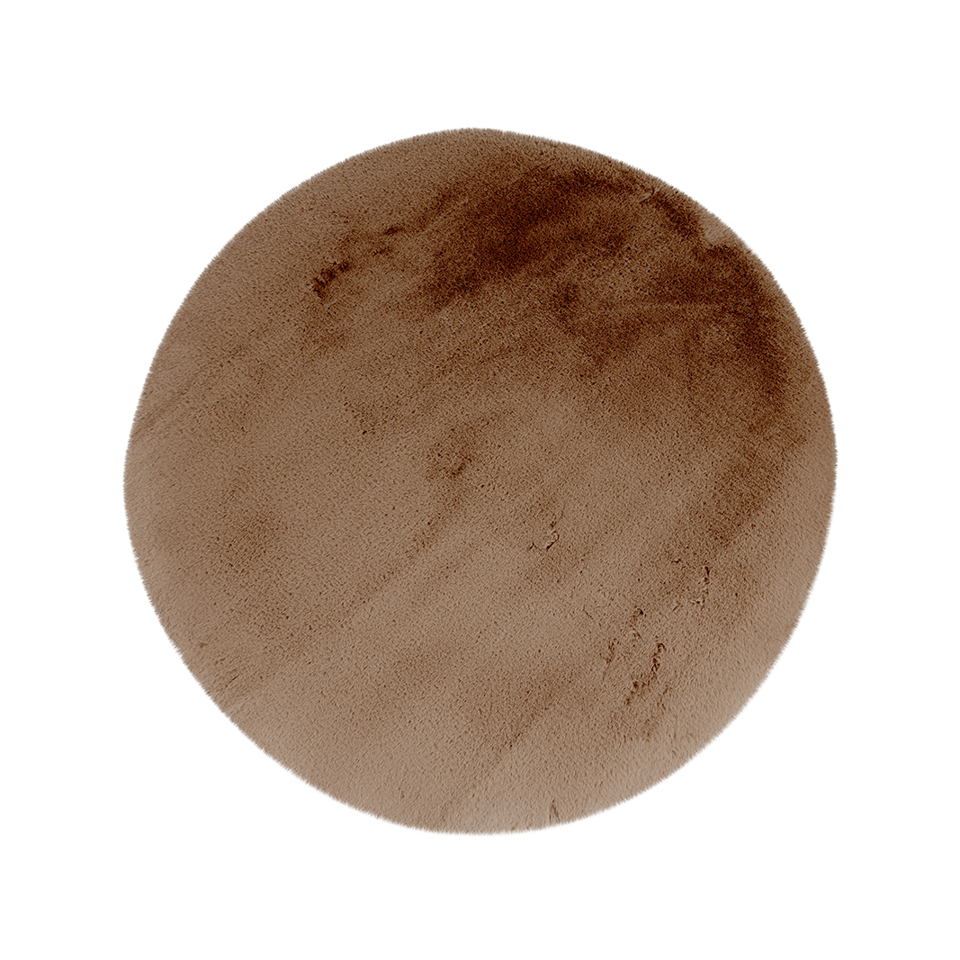 LABEL51- Vloerkleden Indy - Chocolate - Polyester - 200x200 cm - Rond