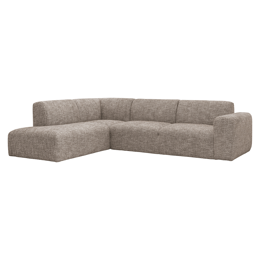 LABEL51- Hoekbank Verona - Taupe - Geweven - Links Voorstaand