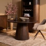 Starfurn - Ronde eettafel Solana Bruin Mangohout 130 cm Eettafel Solana 1230 Cm 150 Cm Brown